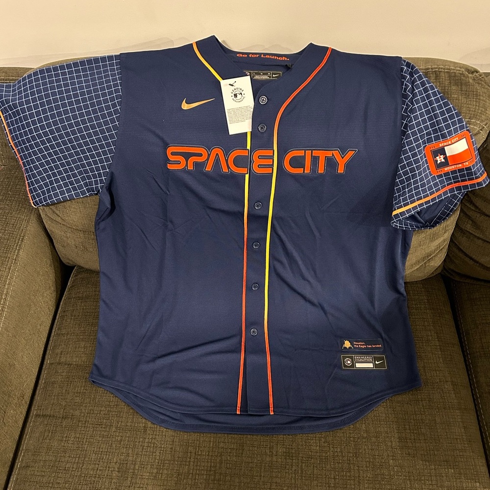 Nike Houston Astros City Connect Jersey Baseball MLB Space Men’s Sz: XL